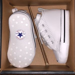 Converse first star hi 1C infant white leather